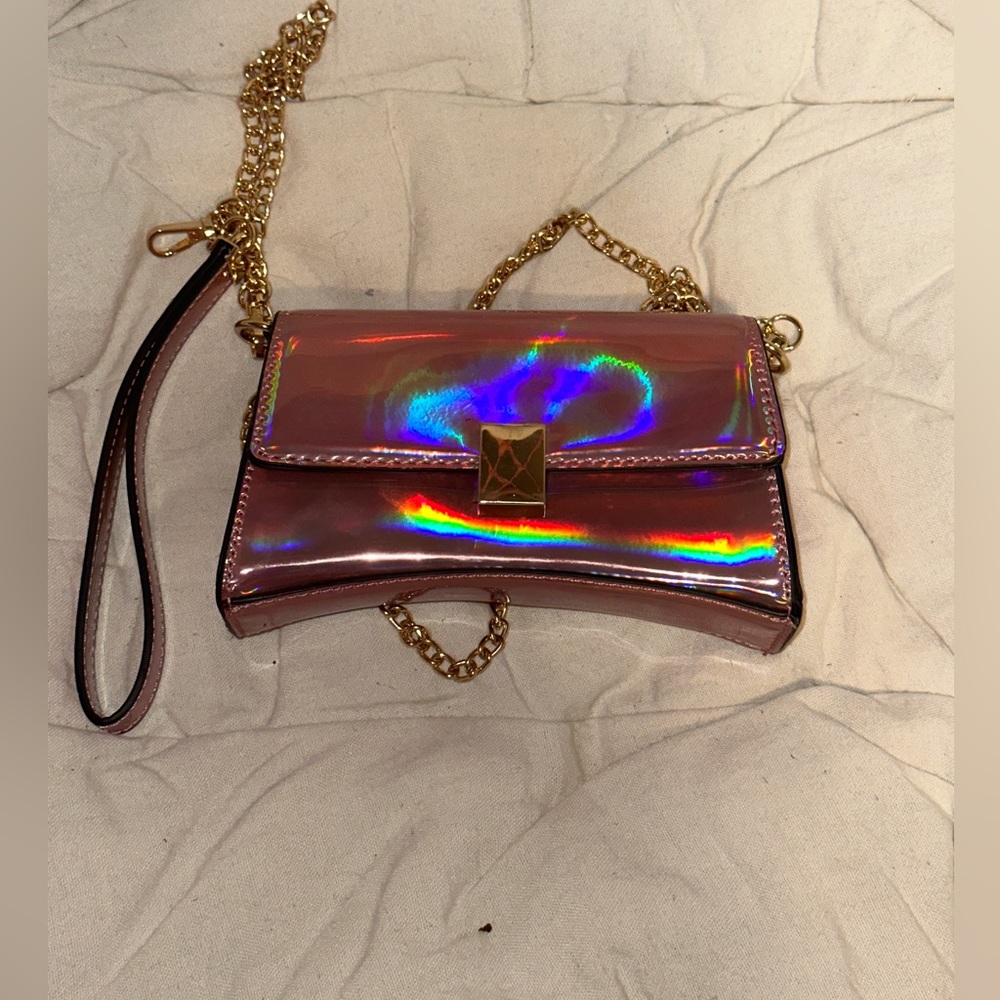 Pink holographic Aldo purse